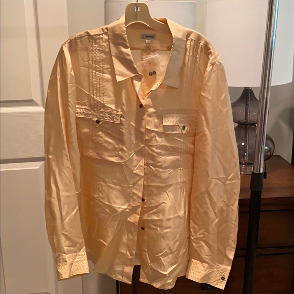 J Peterman sheer overshirt